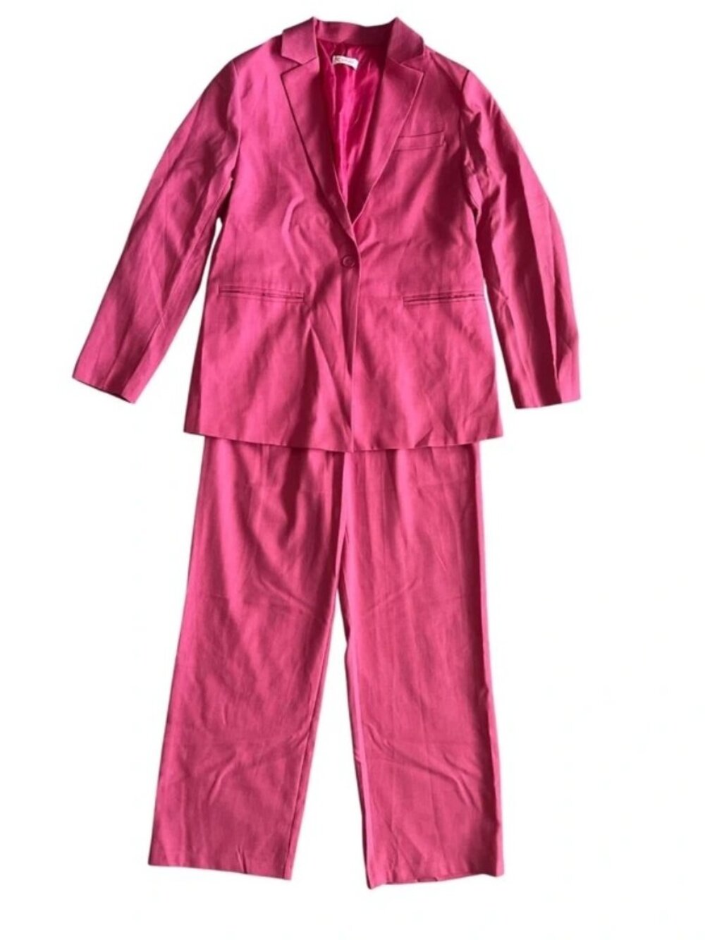 Pink Two-Piece Pants Suit Set Size Small